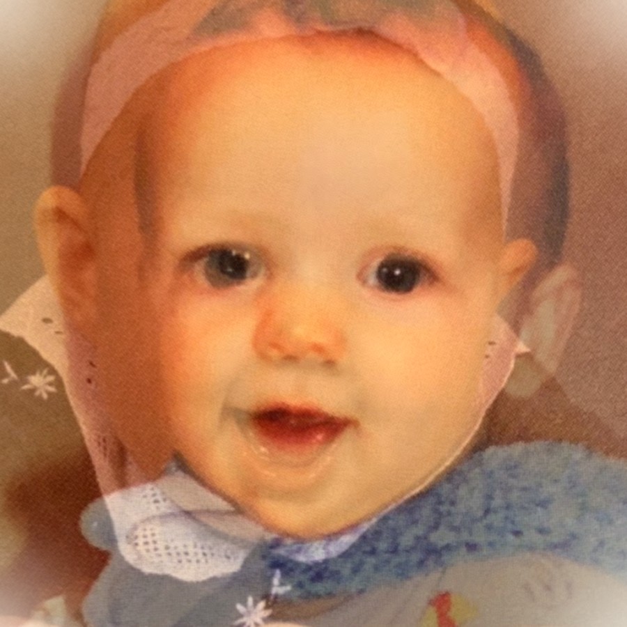 A dreamy blend of Abby's and Beau's baby photos — a guess at Baby Boy White